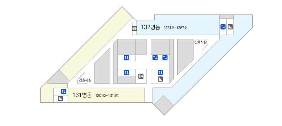 병원시설안내 13F 도면