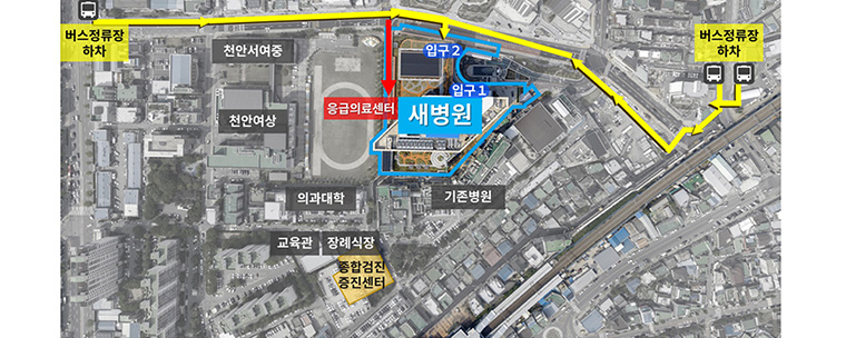 버스 오시는길 약도